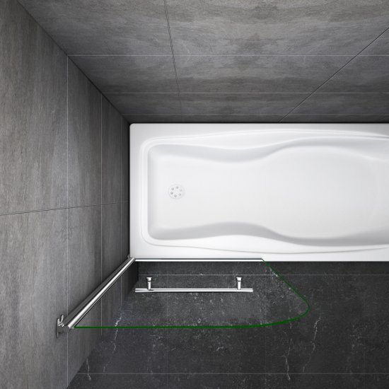 AICA page-baignoire 70x130cm pivotant à 180 degrés en verre securit - Cliquez sur l'image pour la fermer