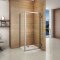 Aica cabine de douche 100x90x185cm porte de pivotante avec une paroi de douche