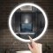 AICA Miroir de salle bain Rond avec anti-buée, Lumière Blanc du jour 6000K Ø 60cm Type B