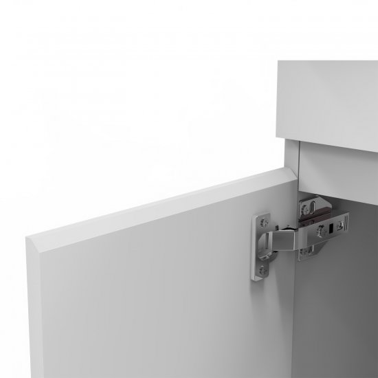Meuble de salle de bain, Meuble de rangement avec lavabo, Meuble sous vasque suspendu, Blanc 50cm - Cliquez sur l'image pour la fermer