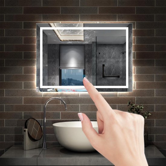 Miroir de salle de bain anti-buée 70x50cm - Cliquez sur l'image pour la fermer