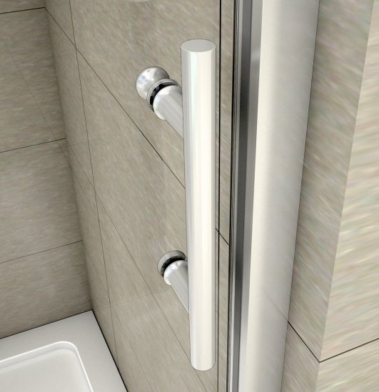 Porte de douche coulissante 130x190cm en niche porte de douche AICA - Cliquez sur l'image pour la fermer