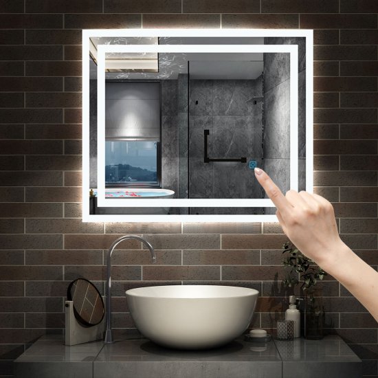 Miroir de salle de bain avec éclairage LED, Miroir Cosmétique