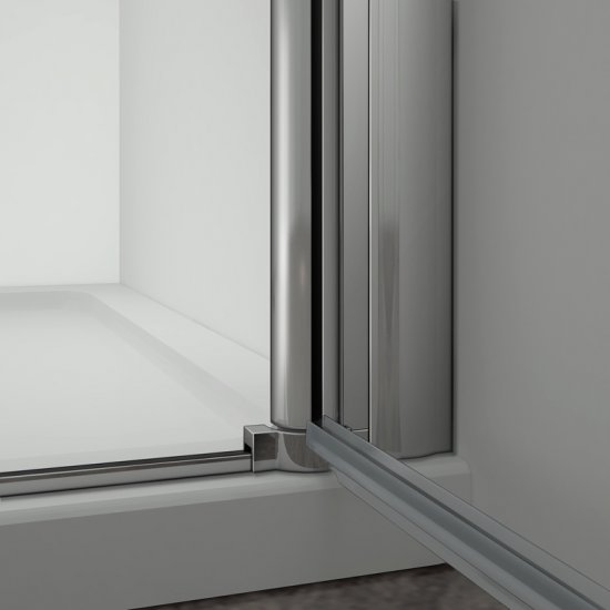 Aica porte de douche 76x197cm porte pivotante paroi de douche en niche verre anticalcaire - Cliquez sur l'image pour la fermer