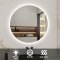 AICA Miroir de salle bain Rond avec anti-buée, Lumière Blanc du jour 6000K Ø 100cm