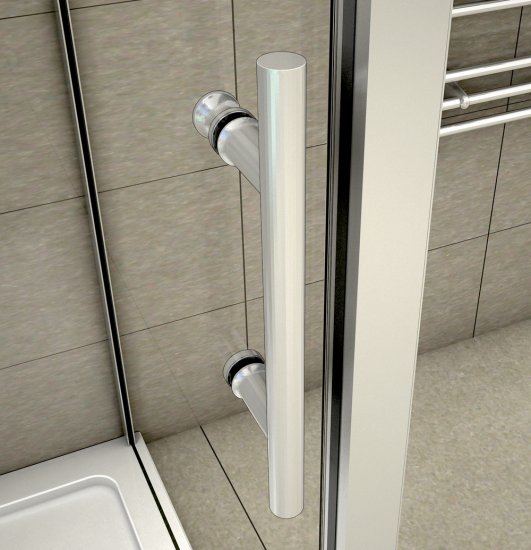 Cabine de douche 140x100x190cm porte de douche à l'accès au centre + paroi latérale - Cliquez sur l'image pour la fermer