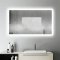 AICA Miroir de salle de bain avec éclairage LED avec anti-buée Modèle soleil 120x70cm