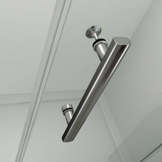 Aica porte de douche 90x197cm porte pivotante paroi de douche en niche verre anticalcaire - Cliquez sur l'image pour la fermer