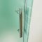 AICA porte de douche coulissante 120x190cm verre sablé au centre avec l'amortisseur porte coulissante