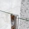 Pare-baignoire 100cm pivotant vers l'extérieur ou l'intérieur en verre trempé clair Hauteur 140cm écran de douche avec 2 étagères