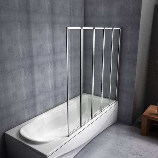 Paroi de douche pour baignoire moderne en cristal 5mm