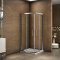 Aica porte de douche coulissante 99x75x185cm cabine de douche porte coulissante paroi de douche accès d'angle verre sécurit