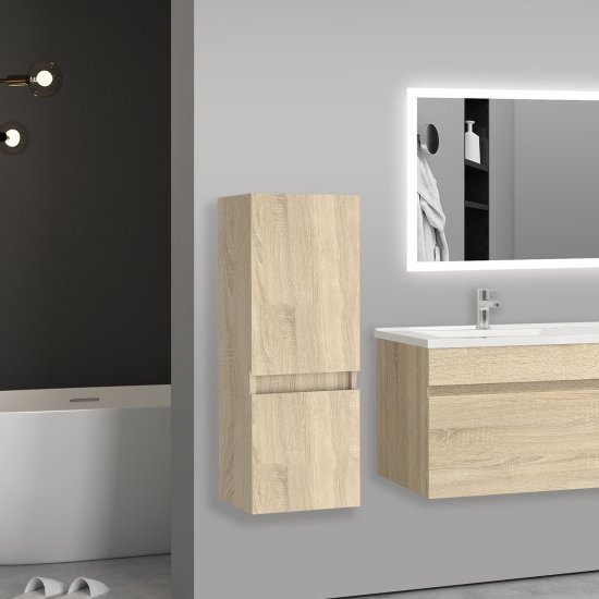 30x30x83(L*W*H)cm meuble salle de bain naturel meuble colonne salle de bain à suspendre - Cliquez sur l'image pour la fermer