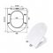 AICA Sans Bride WC Suspendu Abattant Ultra Fin Soft-Close 52,5x36x36cm