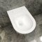 AICA WC Suspendu Sans Bride Avec Abattant Soft-Close Blanc U