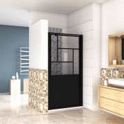 AICA porte de douche noire 80x200cm modèle BPR AICA porte de douche noire 80x200cm modèle BPR