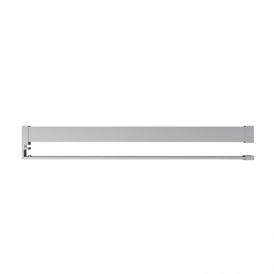 AICA Étagère de rangement longue avec porte-serviettes 2 en 1 : 140cm, aluminium chromé, pour douche à l'italienne (verre 8 mm) - Cliquez sur l'image pour la fermer