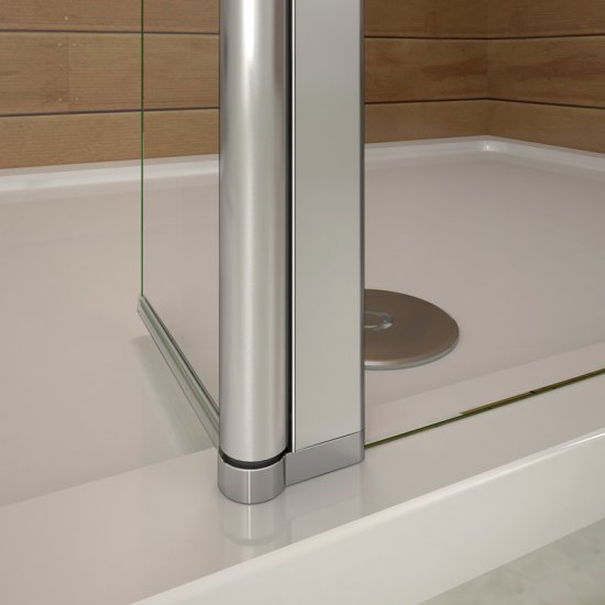 Aica paroi de douche 140x200cm avec retour pivotante 30 cm,verre anticalcaire ,paroi de douche à l'italienne, avec barre de fixation 90cm - Cliquez sur l'image pour la fermer
