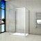 Cabine de douche en forme U 130x100x100x190cm une porte de douche coulissante + 2 parois latérales