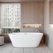 AICA Baignoire îlot 170x80x58cm en Acrylique avec Bonde et trop plein