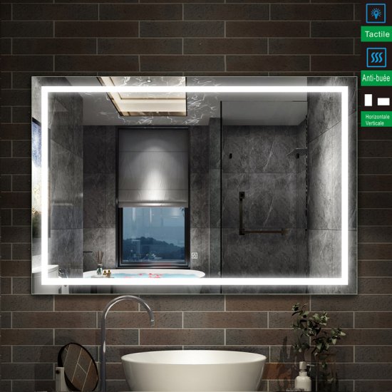 Miroir de salle de bain anti-buée 110x70cm - Cliquez sur l'image pour la fermer