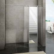 Aica Paroi de douche à l’italienne 120x200cm avec miroir en verre anticalcaire AICA sanitaire nouveau produit