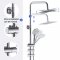 AICA Colonne de Douche Thermostatique Réglable Hauteur,Tête Douche Pommeau à Main 3 Jets