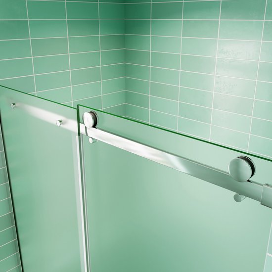 AICA porte de douche coulissante 120x195cm verre sablé installer à gauche en verre anticalcaire - Cliquez sur l'image pour la fermer