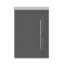 Meuble de salle de bain, Meuble sous vasque 2 portes à poser avec vasque, 44cm Anthracite