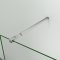 Aica paroi de douche 700x1950x6mm walk in verre anticalcaire avec barre de fixation extensible