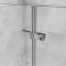 AICA porte de douche pivotante 120x195cm porte de douche pliante avec un élément fixe en 6mm verre anticalcaire
