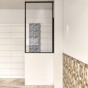 AICA Pare-muret noir 80x110cm pare-baignoire AICA Pare-muret noir 80x110cm pare-baignoire