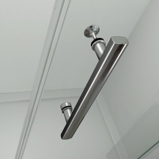Aica 77x197cm porte de douche en niche porte de douche à charnière verre clair trempé sécurit - Cliquez sur l'image pour la fermer