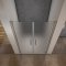 Aica porte de douche double battante,100x187cm porte de douche pivotante sablée,installation en niche