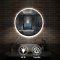 AICA Miroir de salle bain Rond avec anti-buée, Lumière Blanc du jour 6000K Ø 70cm Type A