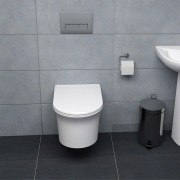 AICA WC Suspendu 52,5x36x36cm Avec Abattant Ultra Fin Soft-Close et Sans Bride AICA WC Suspendu 52,5x36x36cm Avec Abattant Ultra Fin Soft-Close et Sans Bride