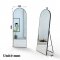 AICA Miroir sur Pied au sol 163x54cm,à suspendre ou àposer,arqué,cadre noir