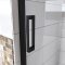 AICA porte de douche pivotante 90x185cm NOIR MAT en verre anticalcaire installation en niche