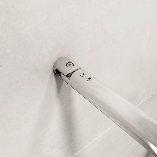AICA paroi de douche à l'italienne 80x190cm en 6mm verre avec bandes horizontales sérigraphiées, livré avec barre de fixation extensible 70-120cm en c - Cliquez sur l'image pour la fermer