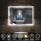 AICA Miroir de salle de bain à LED avec Bluetooth 60 x 80cm, miroir antibuée, fonction de gradation à 3 couleurs Miroir mural IP44 rectangulaire