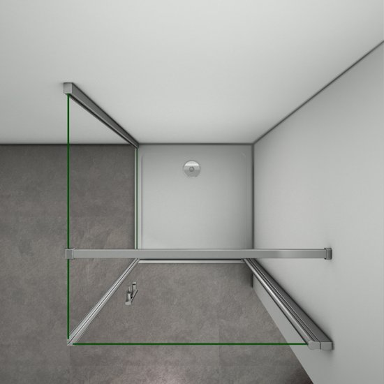 Porte de douche pivotante 80cm en 6mm verre anticalcaire Installation en  niche Hauteur 197cm
