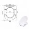 AICA WC Suspendu Sans Bride Avec Abattant Soft-Close Blanc U