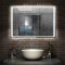 Miroir de salle de bain 100x60cm anti-buée miroir mural avec éclairage LED modèle Classique