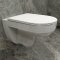 AICA WC Suspendu Sans Bride Avec Abattant Ultra Fin Soft-Close