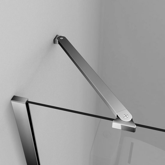 AICA Barre de stabilisation 30cm pour douche à l'italienne, barre fixée d'angle en aluminium Chromé - Cliquez sur l'image pour la fermer