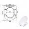 AICA WC Suspendu Sans Bride Avec Abattant Ultra Fin Soft-Close