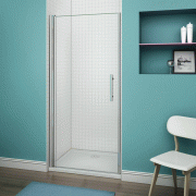 Aica porte de douche 70x187cm paroi de douche porte pivotante en niche verre anticalcaire