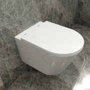 AICA WC Suspendu Sans Bride Avec Abattant Soft-Close Blanc U AICA WC Suspendu Sans Bride Avec Abattant Soft-Close Blanc U