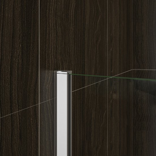 Paroi de douche à l'italienne verre transparent, l.80 cm, Ep.8 mm chromé  Remix