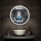 AICA Miroir de salle bain Rond avec anti-buée, Lumière Blanc du jour 6000K Ø 60cm Type B